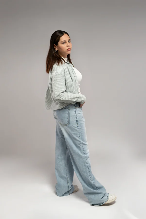 Comfort wide Leg high west blue ice