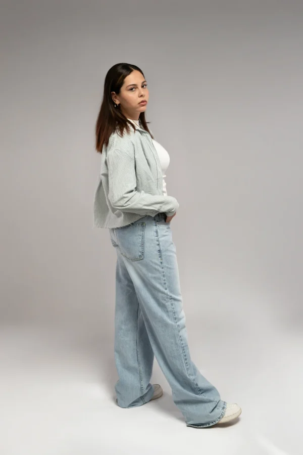 Comfort wide Leg high west blue ice