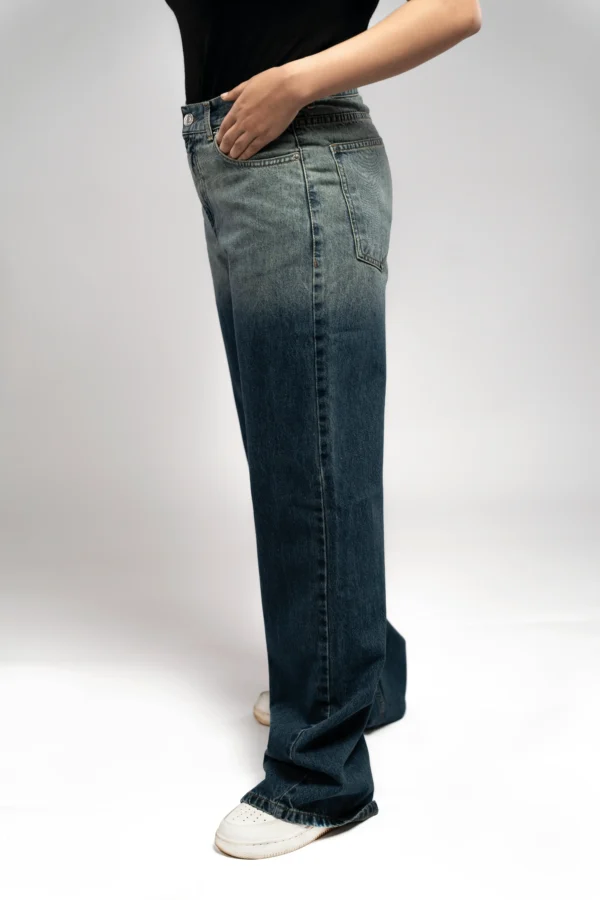 Comfort wide Leg high west blue dirty beige - Image 3