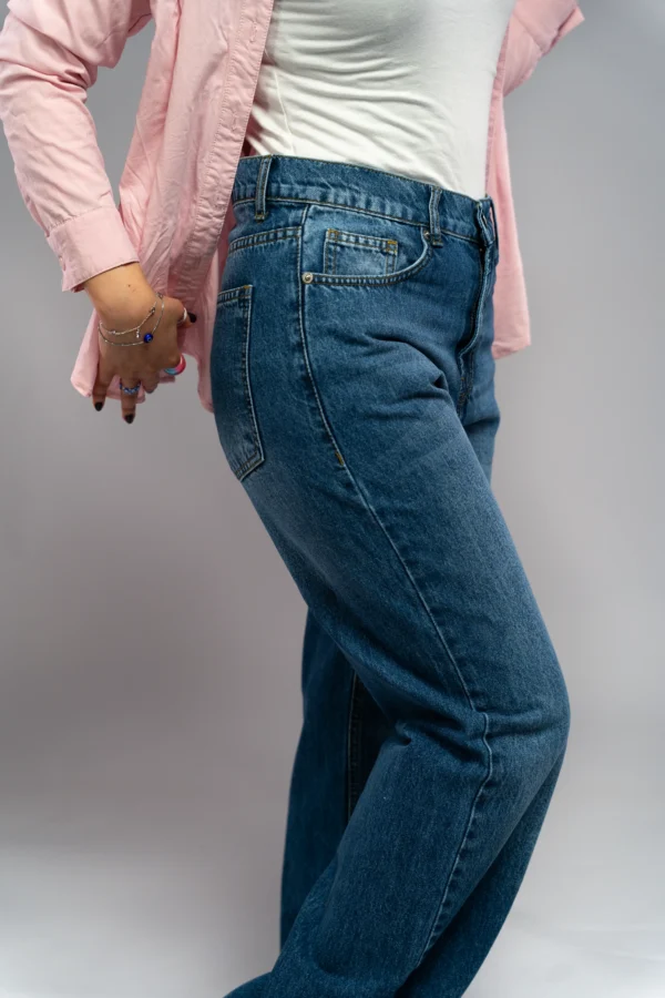 Comfort wide Leg high west Washed blue - Image 3