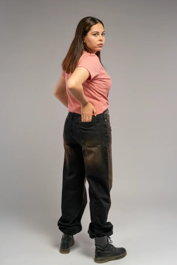 Comfort wide Leg high west black dirty oxhedas - Image 4