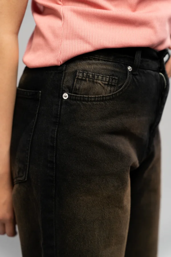 Comfort wide Leg high west black dirty oxhedas - Image 3