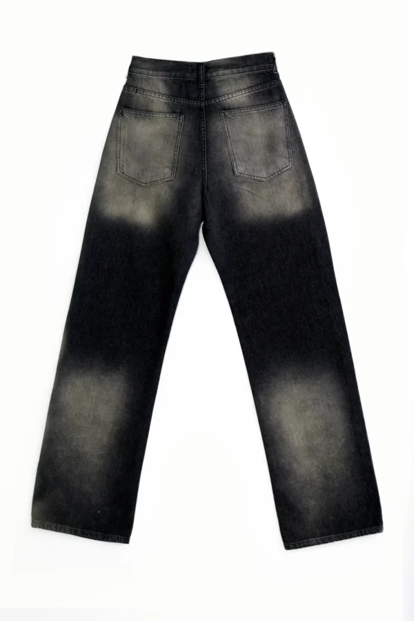 Comfort wide Leg high west Black dirty beige - Image 4